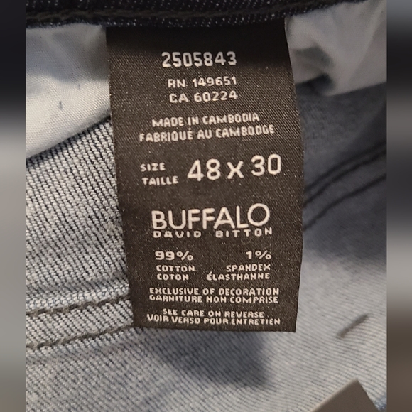 New! BUFFALO David Bitton jeans Men size 48 - Picture 3 of 5